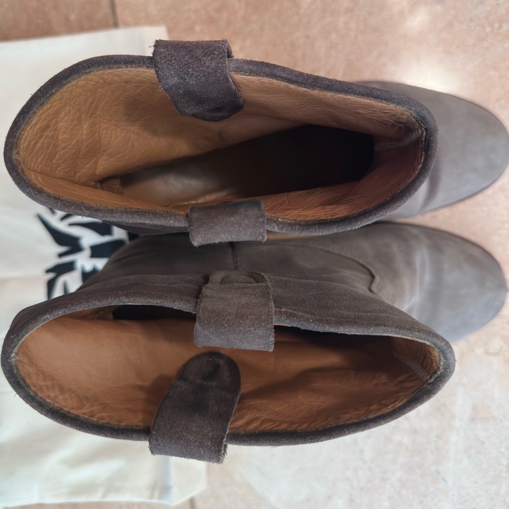 Isabel Marant Gray Suede Western Boots - Picture 3 of 6